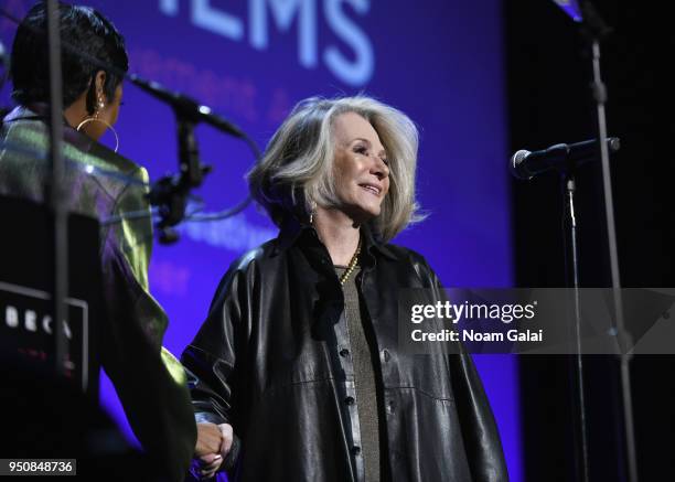 Sheila Nevins is honored at the Tribeca Disruptive Innovation Awards and luncheon sponsored by Bulleit Frontier Whiskey, during the 2018 Tribeca Film...