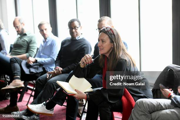 Sophie Kelly speaks during the Do Tank at the Tribeca Disruptive Innovation Awards and luncheon sponsored by Bulleit Frontier Whiskey, during the...