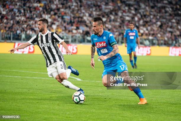Marek Hamsik durig the Serie A match Juventus FC vs Napoli. Napoli won 0-1 at Allianz Stadium, in Turin, Italy 22nd april 2018.