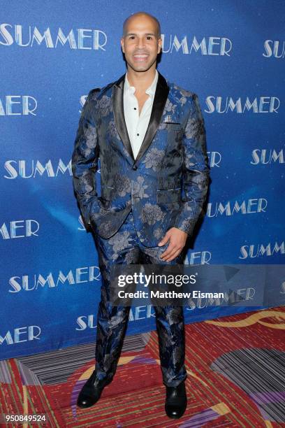 Actor Jody Reynard attends the "Summer" Broadway Opening Night after party at New York Marriott Marquis Hotel on April 23, 2018 in New York City.
