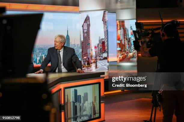 Richard Thaler, co-founder of Fuller & Thaler Asset Management Inc., speaks during a Bloomberg Television interview in New York, U.S., on Tuesday,...