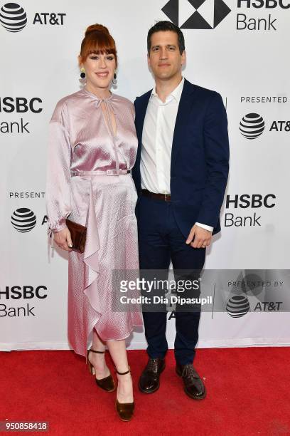 Molly Ringwald and Panio Gianopoulos attend the screening of "All These Small Moments" during the 2018 Tribeca Film Festival at SVA Theatre on April...
