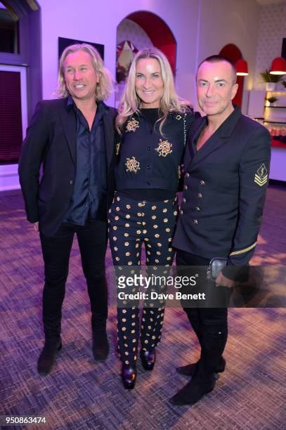 Guest, Meg Matthews and Julien Macdonald attend an after party following Sheridan Smith's performance at Royal Albert Hall on April 24, 2018 in...