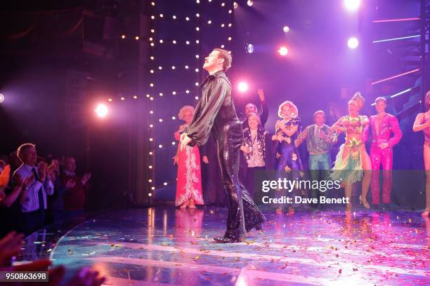Curtain call during the press night performance of "Strictly Ballroom" at Piccadilly Theatre on April 24, 2018 in London, England.