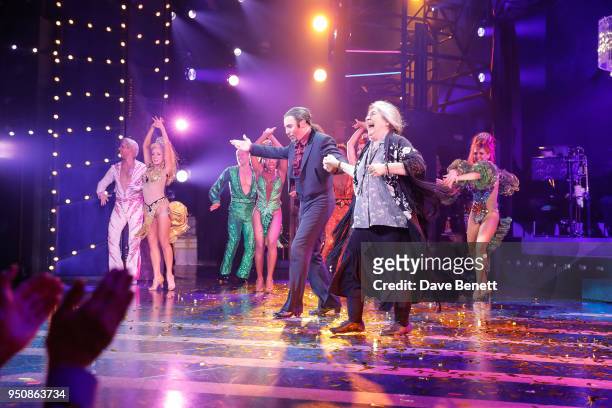 Curtain call during the press night performance of "Strictly Ballroom" at Piccadilly Theatre on April 24, 2018 in London, England.