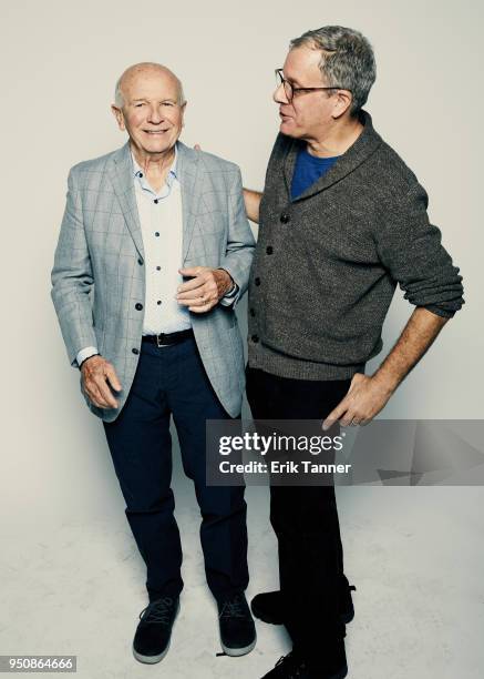 Terrence McNally and Jeff Kaufman of the film Every Act of Life pose for a portrait during the 2018 Tribeca Film Festival at Spring Studio on April...