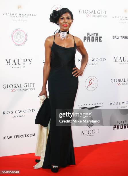 Sinitta attends The Nelson Mandela Global Gift Gala at Rosewood London on April 24, 2018 in London, England.