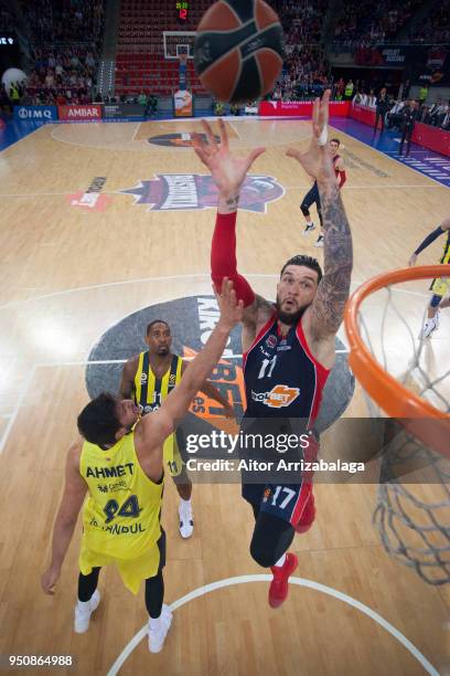 Vincent Poirier, #17 of Kirolbet Baskonia Vitoria Gasteiz in action during the Turkish Airlines Euroleague Play Offs Game 3 between Kirolbet Baskonia...