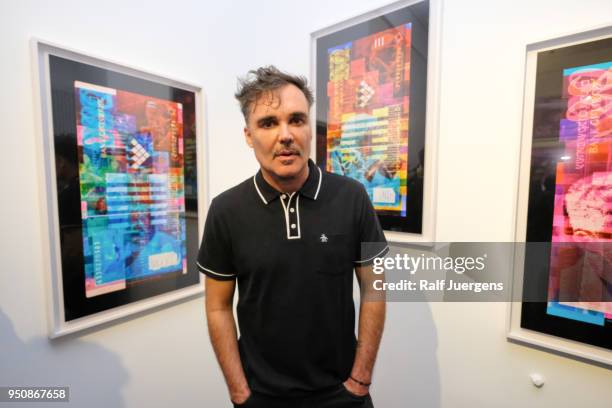 David LaChappelle attends his 'LACHAPELLE - Negative Currency' Exhibition Opening at Geuer und Geuer on April 24, 2018 in Duesseldorf, Germany. The...
