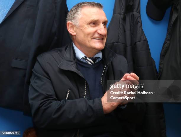 Blackburn Rovers Manager Tony Mowbray celebrates during the Sky Bet League One match between Doncaster Rovers and Blackburn Rovers at Keepmoat...