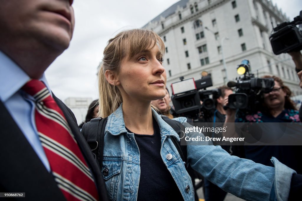 Actress Allison Mack Appears In Court Over Case Involving Alleged Sex Cult