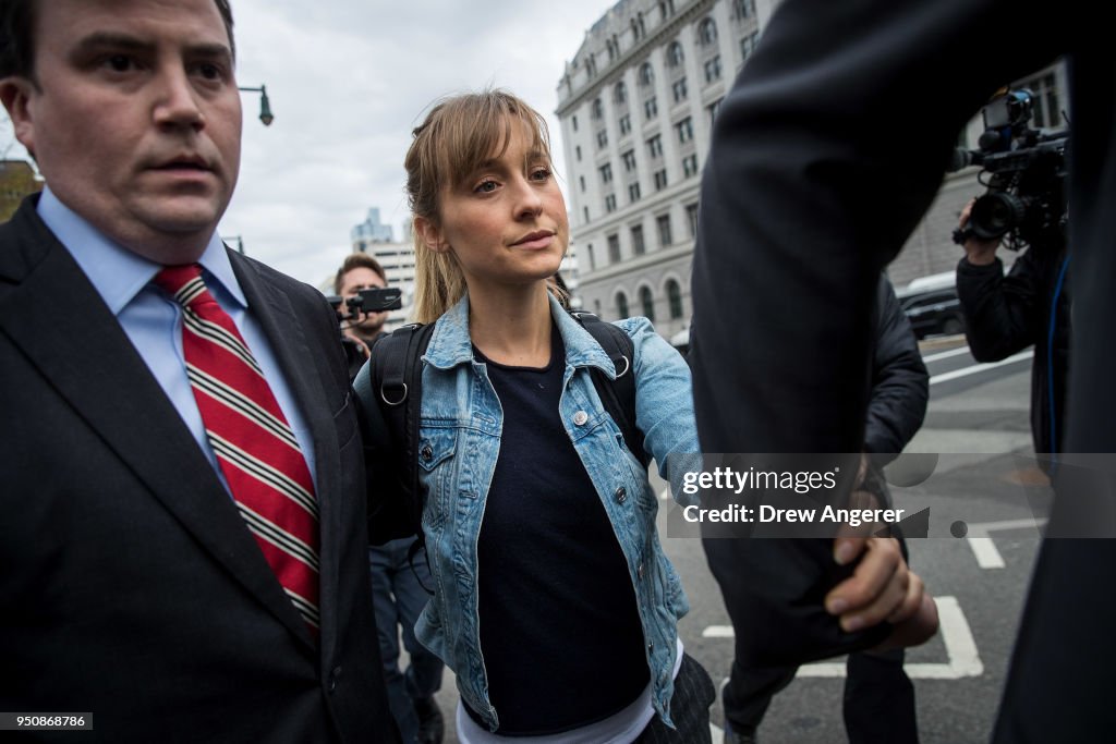 Actress Allison Mack Appears In Court Over Case Involving Alleged Sex Cult