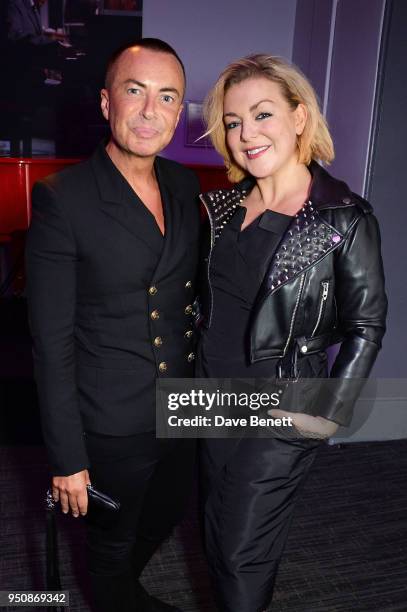Julien MacDonald and Sheridan Smith attend an after party following Sheridan Smith's performance at Royal Albert Hall on April 24, 2018 in London,...