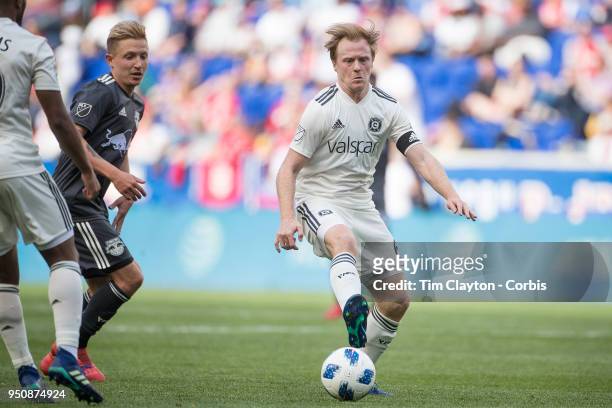 Dax McCarty of Chicago Fire challenged by Marc Rzatkowski of New York Red Bulls during the New York Red Bulls Vs Chicago Fire MLS regular season game...