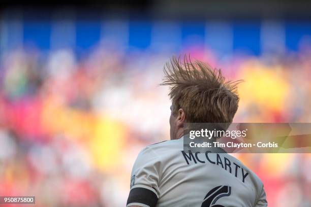 Dax McCarty of Chicago Fire in action during the New York Red Bulls Vs Chicago Fire MLS regular season game at Red Bull Arena on April 21, 2018 in...