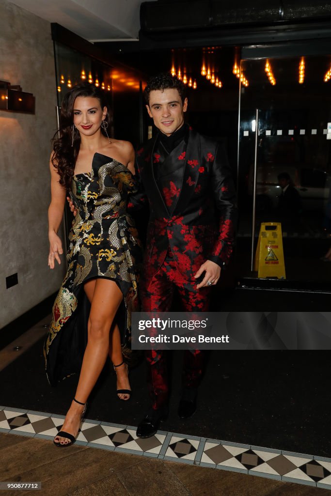 Zizi Strallen and Jonney Labey attends the press night after party