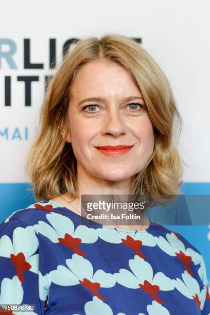 German actress Caroline Peters during the 'Herrliche Zeiten' Premiere In Berlin at Kino International on April 24, 2018 in Berlin, Germany.