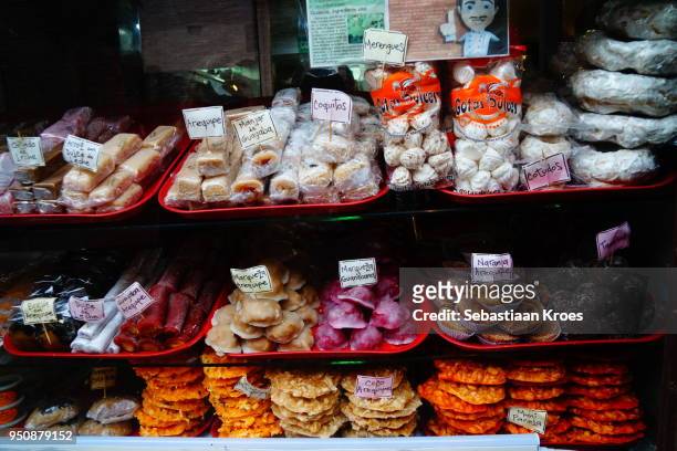 sweet pastries in bogota, calle 11, colombia - calle urbana imagens e fotografias de stock
