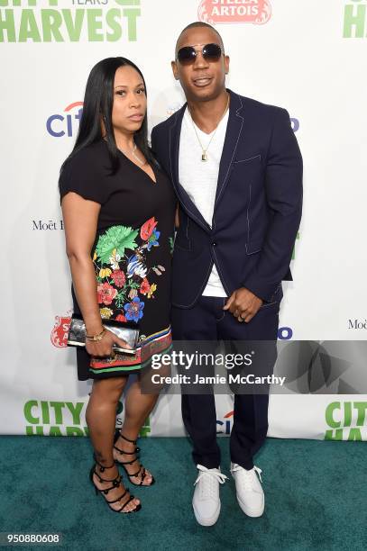 Aisha Atkins and Ja Rule attend City Harvest's 35th Anniversary Gala at Cipriani 42nd Street on April 24, 2018 in New York City.