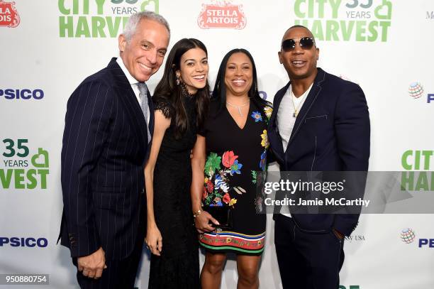 Geoffrey Zakarian, Margaret Zakarian, Aisha Atkins and Ja Rule attend City Harvest's 35th Anniversary Gala at Cipriani 42nd Street on April 24, 2018...