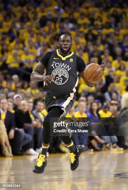 Draymond Green of the Golden State Warriors in action against the San Antonio Spurs during Game 2 of Round 1 of the 2018 NBA Playoffs at ORACLE Arena...