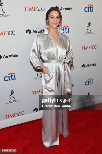 Gymnast Aly Raisman attends the 2018 Time 100 Gala at Jazz at Lincoln Center on April 24, 2018 in New York City.