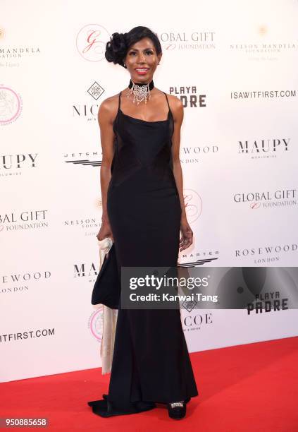 Sinitta attends The Nelson Mandela Global Gift Gala at Rosewood London on April 24, 2018 in London, England.