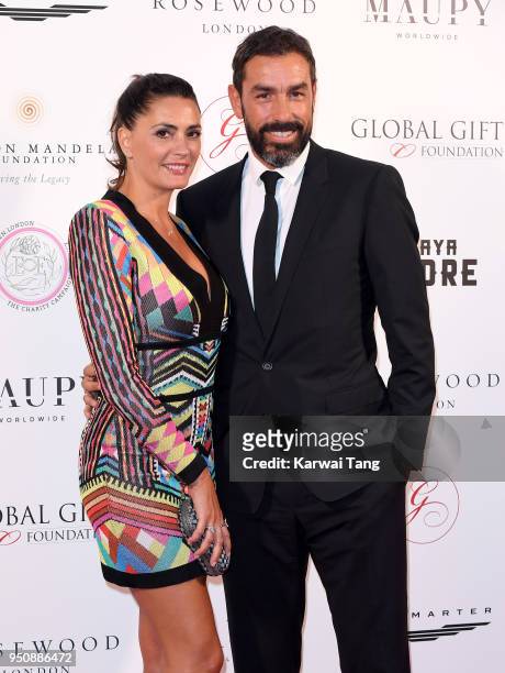 Jessica Lemarie and Robert Pires attend The Nelson Mandela Global Gift Gala at Rosewood London on April 24, 2018 in London, England.