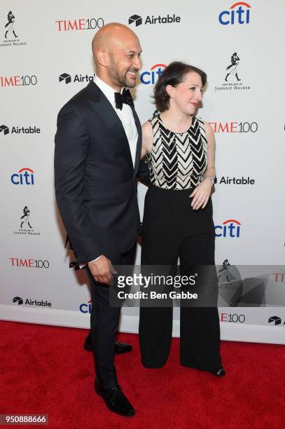 Keegan-Michael Key and Elisa Pugliese attend the 2018 Time 100 Gala at Jazz at Lincoln Center on April 24, 2018 in New York City.