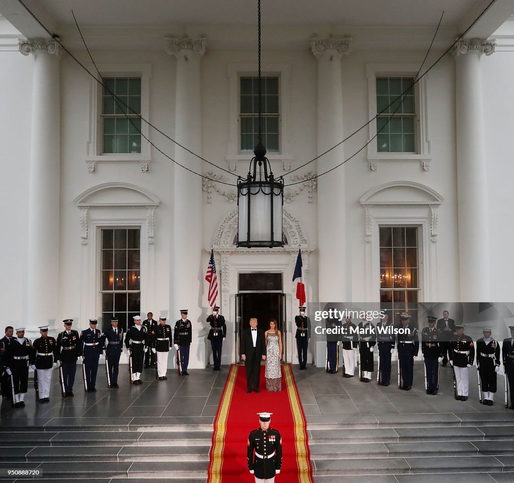 President Trump And First Lady Hosts State Dinner For French President Macron And Mrs. Macron