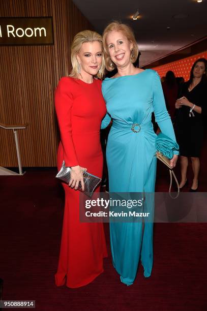 Megyn Kelly and Time Inc. News Group Editorial Director Nancy Gibbs attend the 2018 Time 100 Gala at Jazz at Lincoln Center on April 24, 2018 in New...