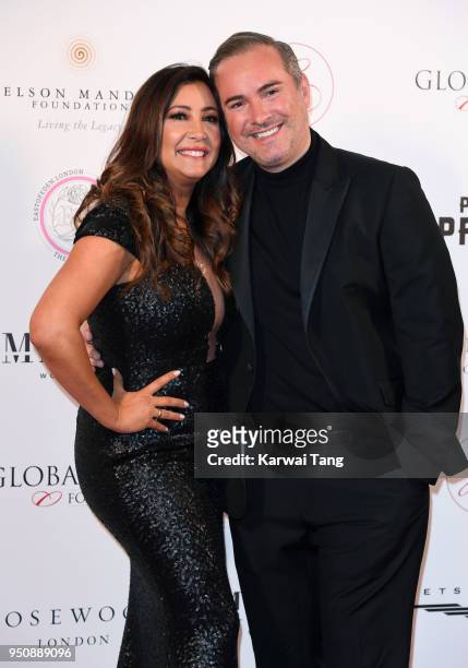 Maria Bravo and Nick Ede attend The Nelson Mandela Global Gift Gala at Rosewood London on April 24, 2018 in London, England.