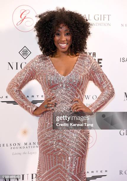 Scarlette Douglas attends The Nelson Mandela Global Gift Gala at Rosewood London on April 24, 2018 in London, England.