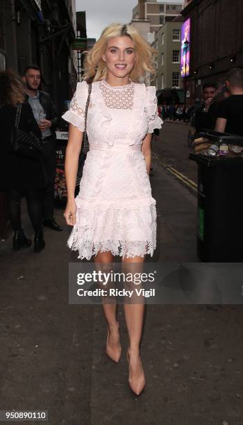 Ashley James is seen attending Barefoot House of Sole party in Soho on April 24, 2018 in London, England.