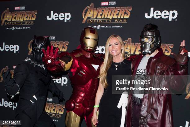 Federica Panicucci attends 'Avengers: Infinity War' photocall on April 24, 2018 in Milan, Italy.