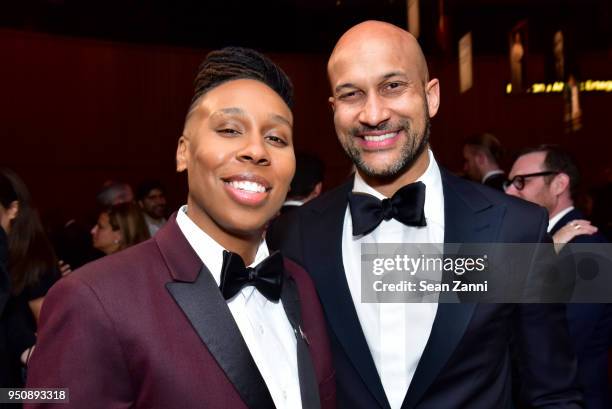 Lena Waithe and Keegan Michael Key attend the 2018 TIME 100 Gala at Jazz at Lincoln Center on April 24, 2018 in New York City.