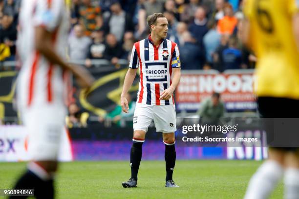 Freek Heerkens of Willem II during the Dutch Eredivisie match between NAC Breda v Willem II at the Rat Verlegh Stadium on April 15, 2018 in Breda...