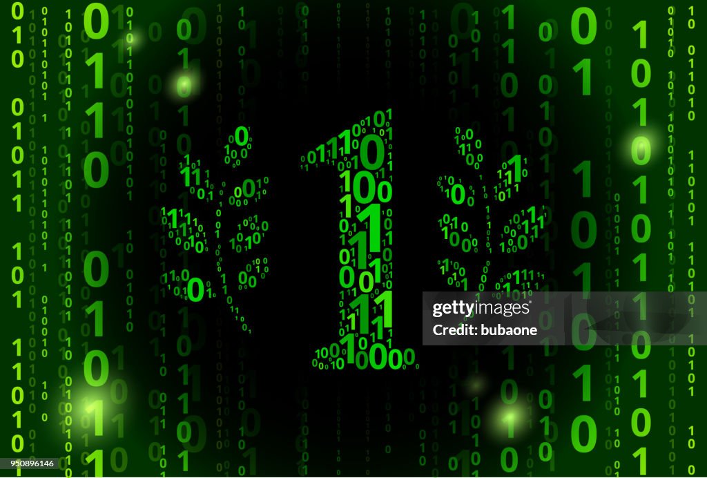 Binary Code For 1 Number One Binary Code Vector Pattern Background High-Res Vector ...