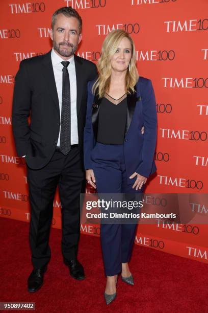 Jason Jones and comedian Samantha Bee attend the 2018 Time 100 Gala at Jazz at Lincoln Center on April 24, 2018 in New York City.