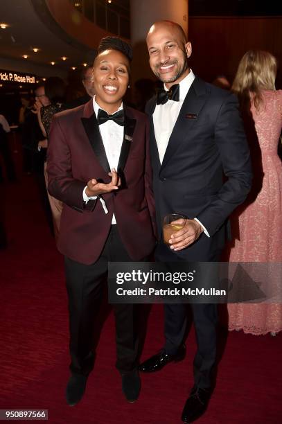 Lena Waithe and Keegan-Michael Key attend the 2018 TIME 100 Gala at Jazz at Lincoln Center on April 24, 2018 in New York City.