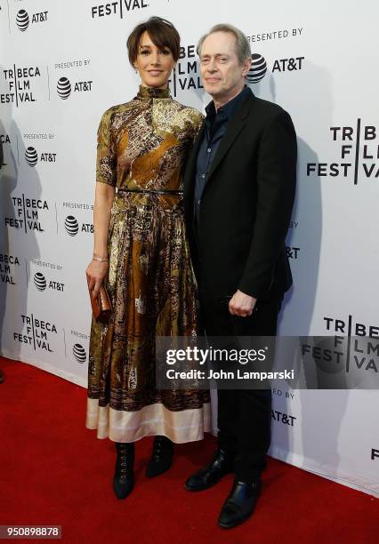 Jennifer Beals and Steve Buscemi attend "In The Soup" during the 2018 Tribeca Film Festival at SVA Theater on April 24, 2018 in New York City.