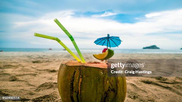 cocktail on the beach - colombia beach stock pictures, royalty-free photos & images