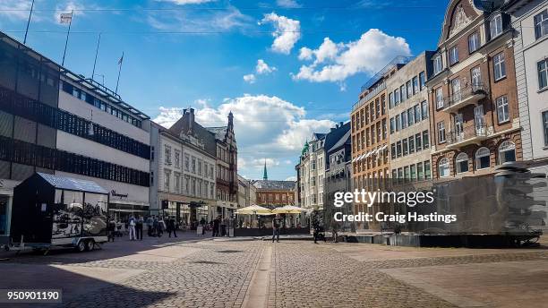 aarhus denmark - brick cathedral stock pictures, royalty-free photos & images