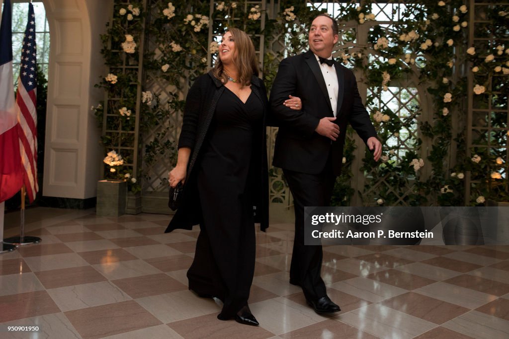 President Trump And First Lady Hosts State Dinner For French President Macron And Mrs. Macron