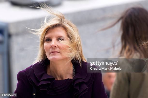 News television journalist Kate Snow awaits the departure of Bill Cosby from the Montgomery County Courthouse after the twelfth day of his sexual...