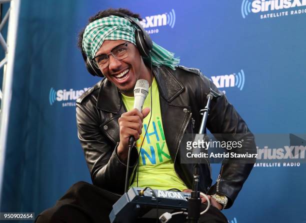 Nick Cannon and Ncredible Gang perform on SiriusXM's Hip Hop Nation on April 24, 2018 in New York City.