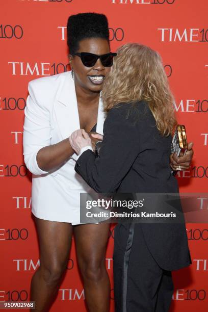 Comedian Leslie Jones and Mia Farrow attend the 2018 Time 100 Gala at Jazz at Lincoln Center on April 24, 2018 in New York City.