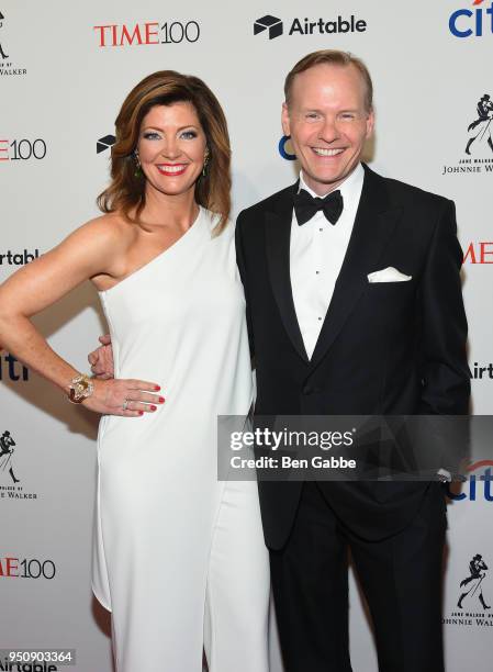 Norah O'Donnell and John Dickerson attend the 2018 Time 100 Gala at Jazz at Lincoln Center on April 24, 2018 in New York City.