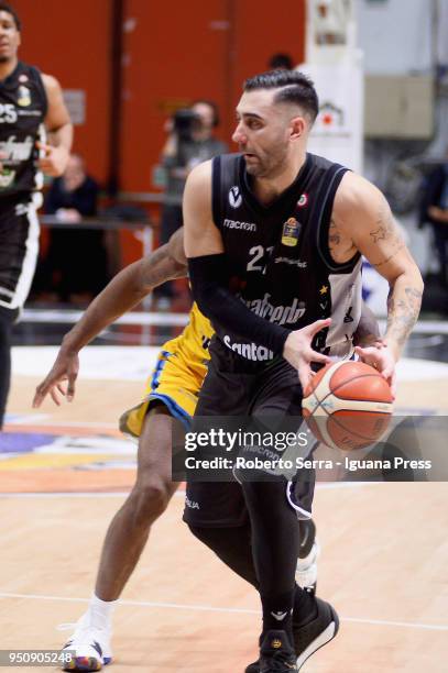 Pietro Aradori of Segafredo in action during the LBA LegaBasket of Serie A match between Vanoli Cremona and Virtus Segafredo Bologna at PalaRadi on...