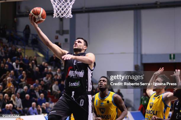 Alessandro Gentile of Segafredo competes with Kelvin Martin and Travis Diener Vanoli during the LBA LegaBasket of Serie A match between Vanoli...